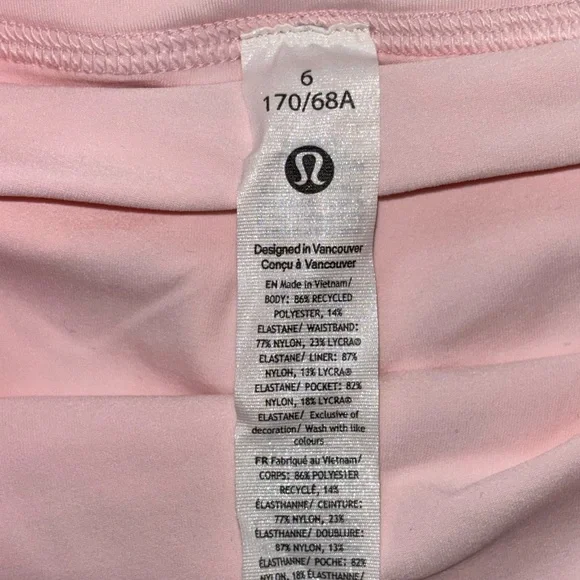 LULULEMON PACE RIVAL MR SKIRT *REGULAR IN STRAWBERRY MILKSHAKE 🍓 SZ 4,6,8 NWT - Picture 13 of 16